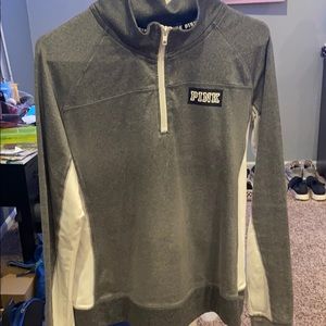 Pink quarter zip sweatshirt